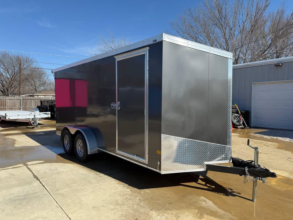 7x16 V-Nose Enclosed/Cargo Trailer.