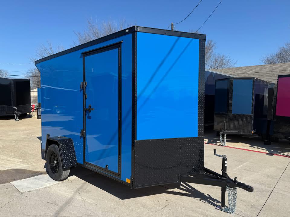 2026 6x10 SA V-Nose Enclosed Cargo Trailer - Blue