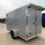 2026 6x12 SA V-Nose Enclosed Cargo Trailer - Silver