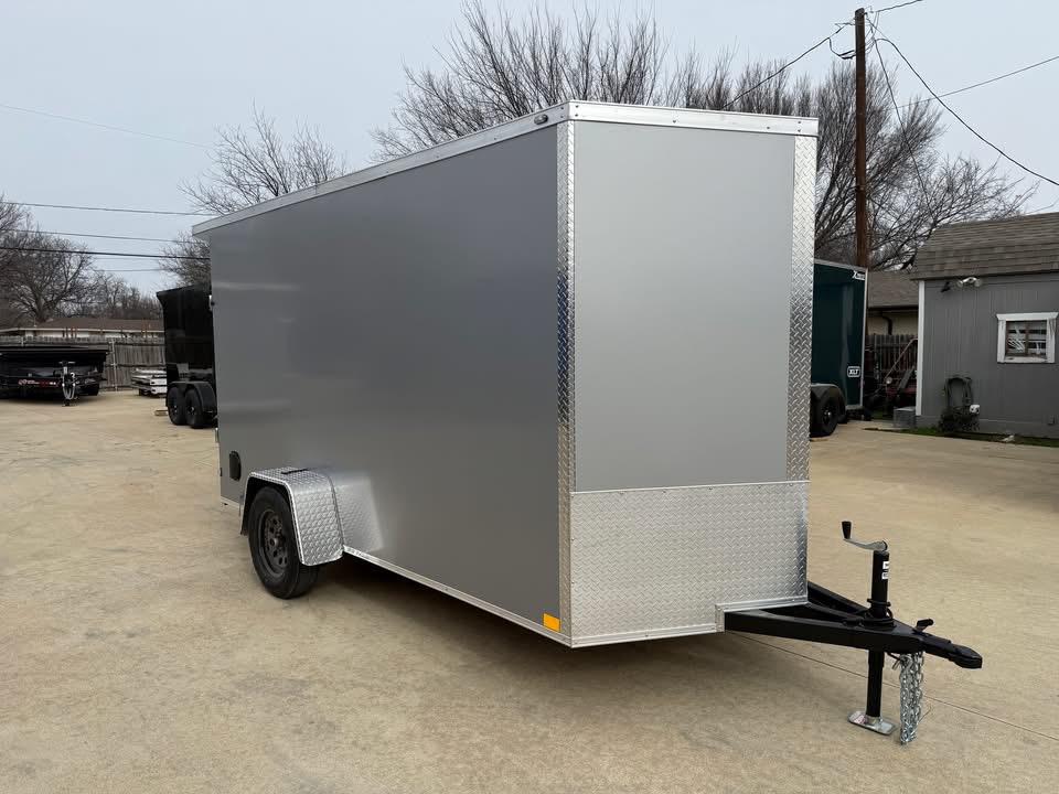 2026 6x12 SA V-Nose Enclosed Cargo Trailer - Silver