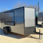 2026 6x12 SA V-Nose Vending Enclosed Trailer - Gray