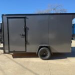 2026 6x12 SA V-Nose Vending Enclosed Trailer - Gray