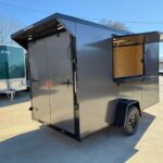2026 6x12 SA V-Nose Vending Enclosed Trailer - Gray
