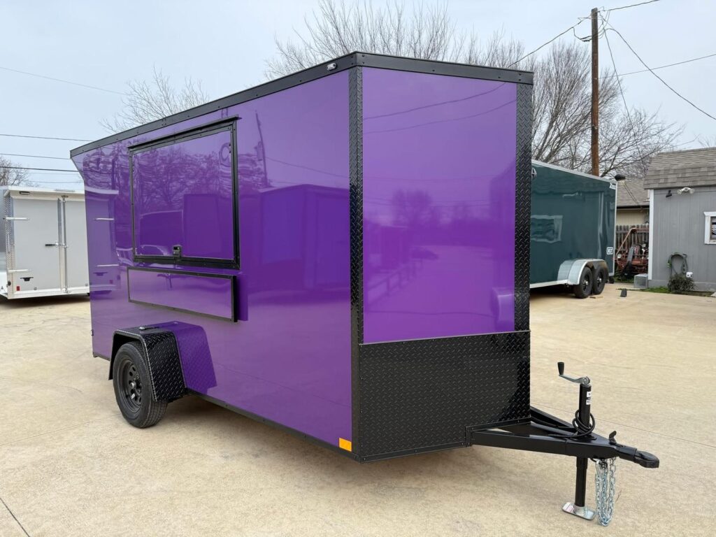 2026 6x12 SA V-Nose Vending Enclosed Trailer - Purple