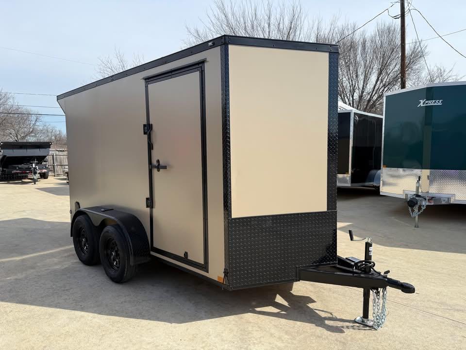 2026 6x12 SA V-Nose Enclosed Cargo Trailer Slant - Gray