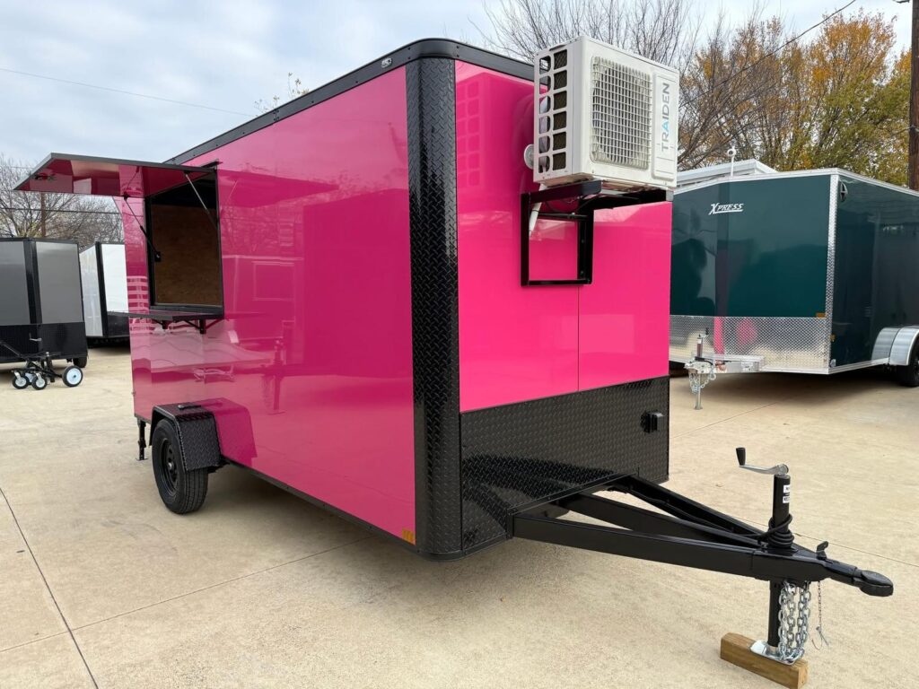 2026 6x14 SA Flat Nose Concession Trailer - Pink
