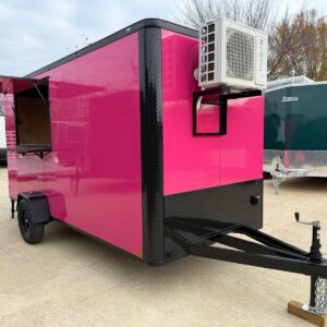 2026 6x14 SA Flat Nose Concession Trailer - Pink
