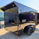 2026 7x14 V-Nose Enclosed Cargo Trailer - Black