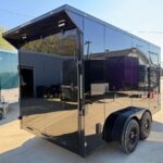 2026 7x14 V-Nose Enclosed Cargo Trailer - Black