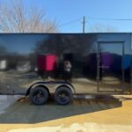 2026 7x16 V-Nose Enclosed Cargo Trailer Barn Doors