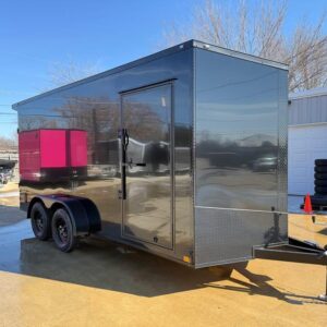 2026 7x16 V-Nose Enclosed Cargo Trailer Barn Doors