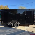 2026 7x16 V-Nose Enclosed Cargo Trailer - Black