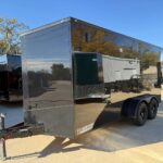 2026 7x16 V-Nose Enclosed Cargo Trailer - Black