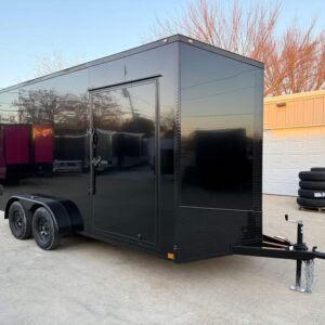 2026 7x16 TA Screwless Enclosed Trailer Premium - Black