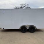 2026 7x16 V-Nose Enclosed Cargo Trailer - White