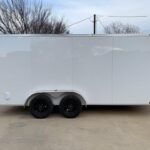 2026 7x16 V-Nose Enclosed Cargo Trailer - White