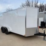 2026 7x16 V-Nose Enclosed Cargo Trailer - White