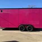 2026 7x18 V-Nose Enclosed Cargo Trailer - Pink