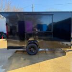 2026 6x12 SA V-Nose Vending Enclosed Trailer - Black