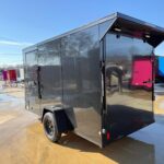 2026 6x12 SA V-Nose Vending Enclosed Trailer - Black