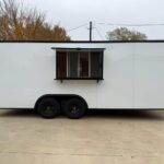 2026 8.5x20 TA3 Flat Nose Vending Trailer - White