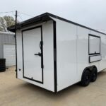 2026 8.5x20 TA3 Flat Nose Vending Trailer - White